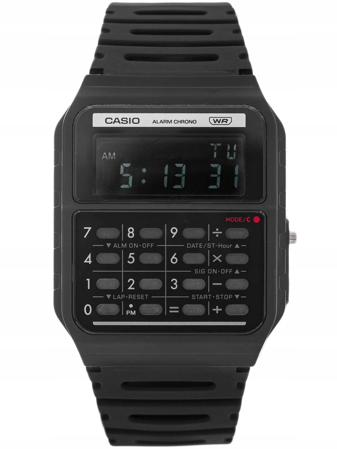 MEN'S WATCH CASIO VINTAGE CA-53WB-1BEF BLACK ON STRAP CALCULATOR Packaging status original