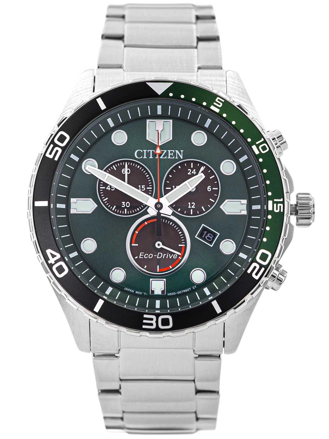 MEN'S WATCH CITIZEN AT2561-81X ECO-DRIVE AQUA SPORT CHRONOGRAPH 100M Brand Citizen