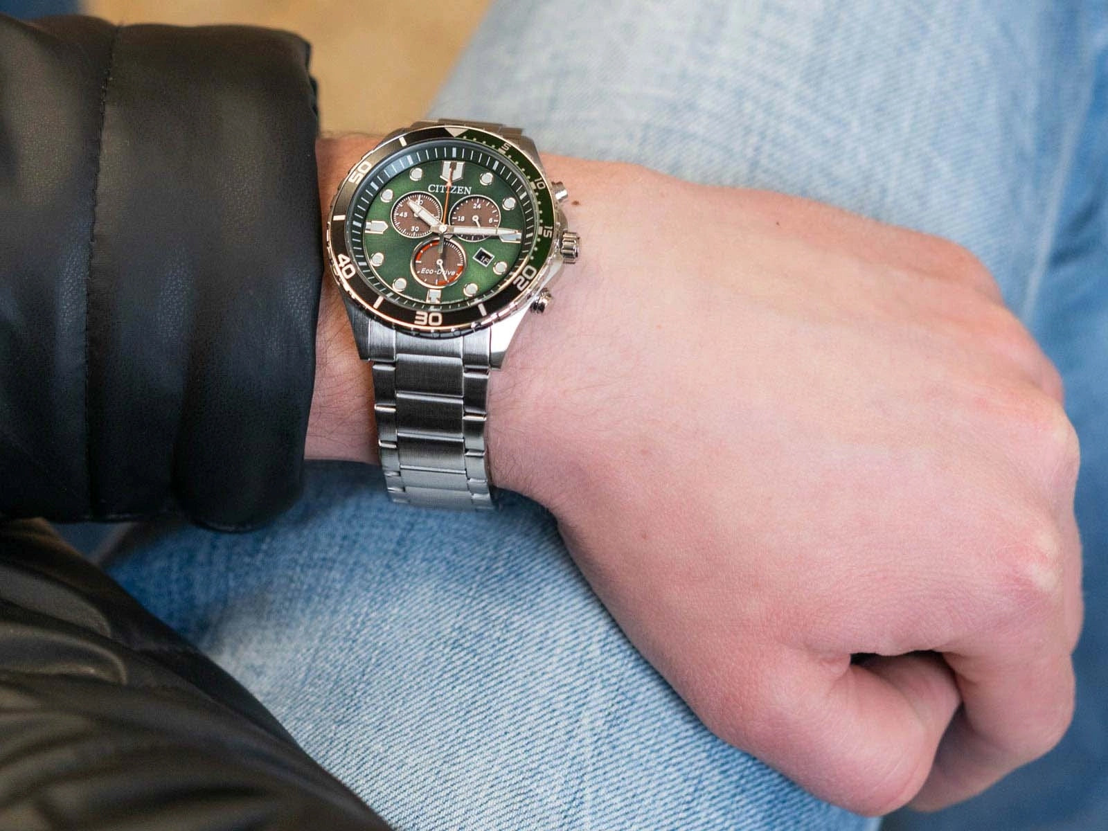 MEN'S WATCH CITIZEN AT2561-81X ECO-DRIVE AQUA SPORT CHRONOGRAPH 100M Packaging status original