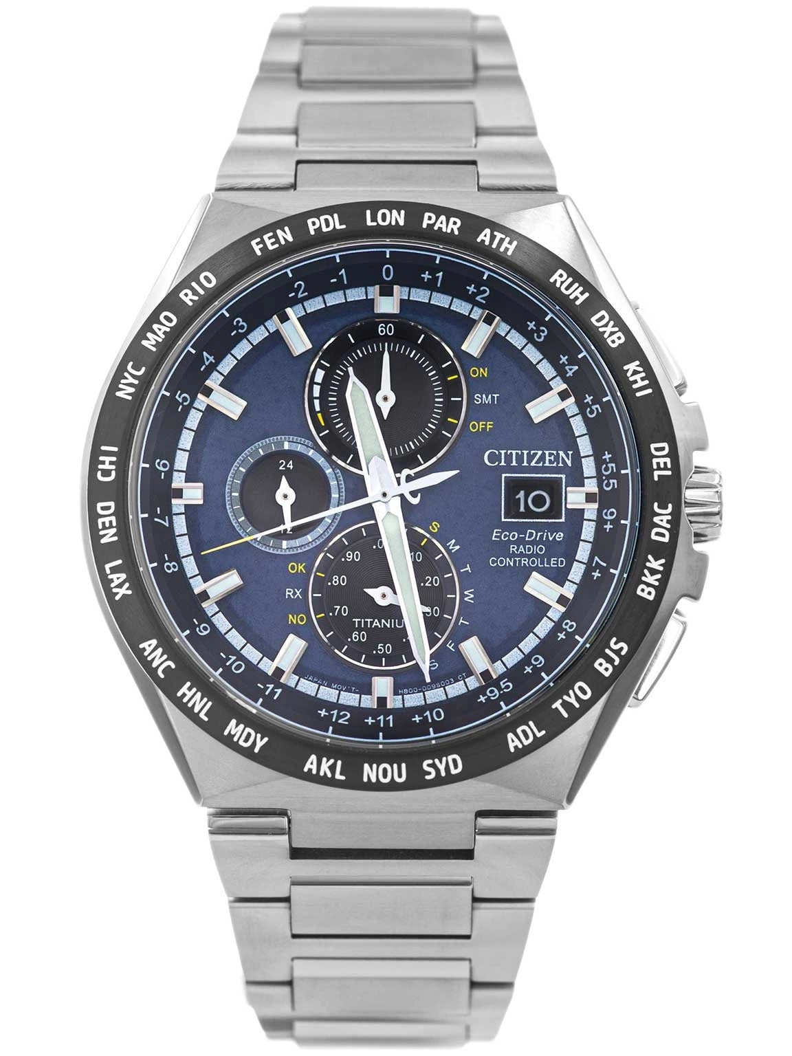 MEN'S WATCH CITIZEN AT8238-84L RADIO CONTROLLED SUPER TITANIUM CHRONO Packaging status original
