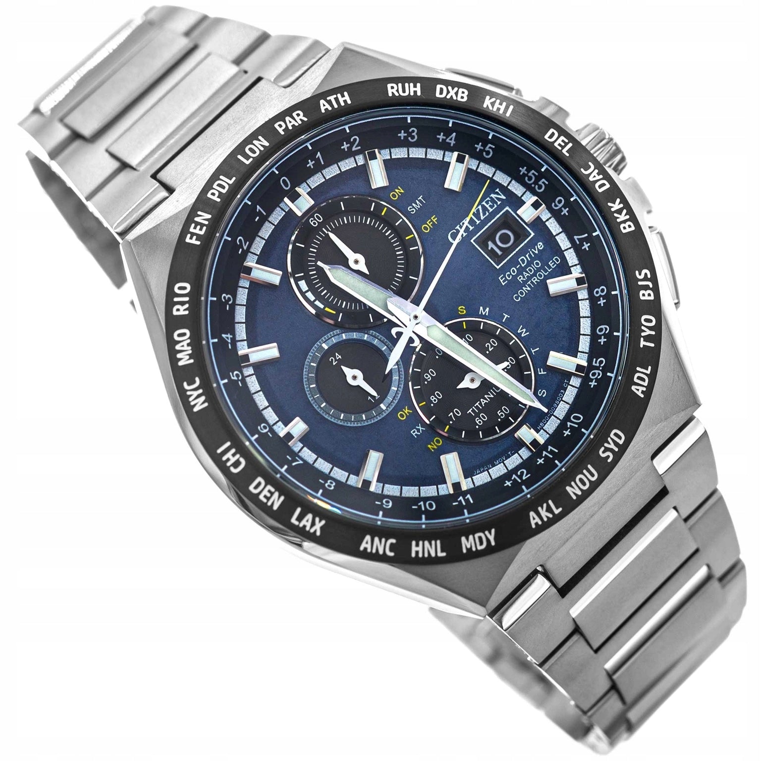 MEN'S WATCH CITIZEN AT8238-84L RADIO CONTROLLED SUPER TITANIUM CHRONO