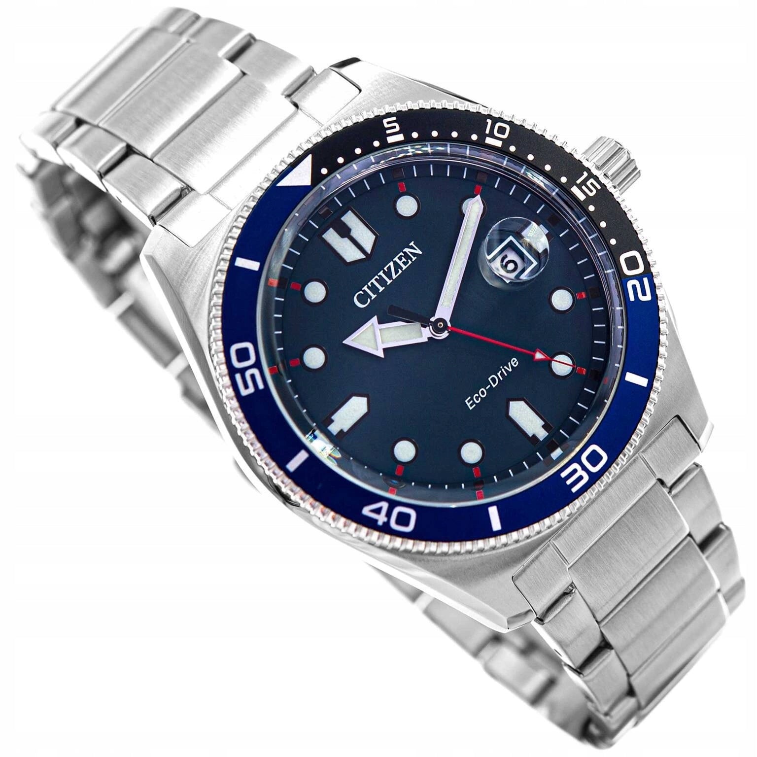MEN'S WATCH CITIZEN AW1761-89L SPORTS ECO-DRIVE FOR SWIMMING WITH DATE