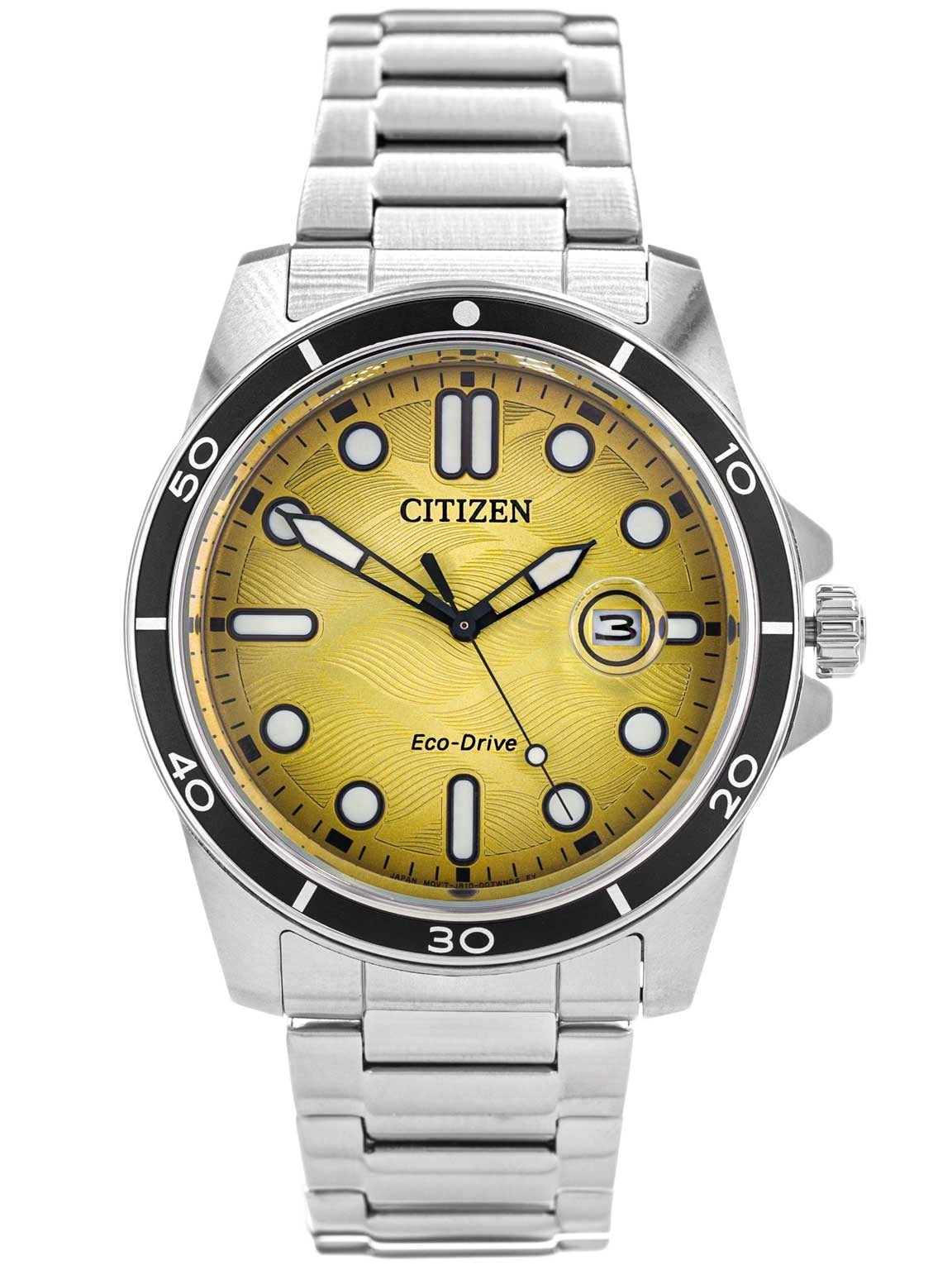 MEN'S WATCH CITIZEN AW1816-89X ECO-DRIVE MARINE SILVER ON BRACELET Brand Citizen