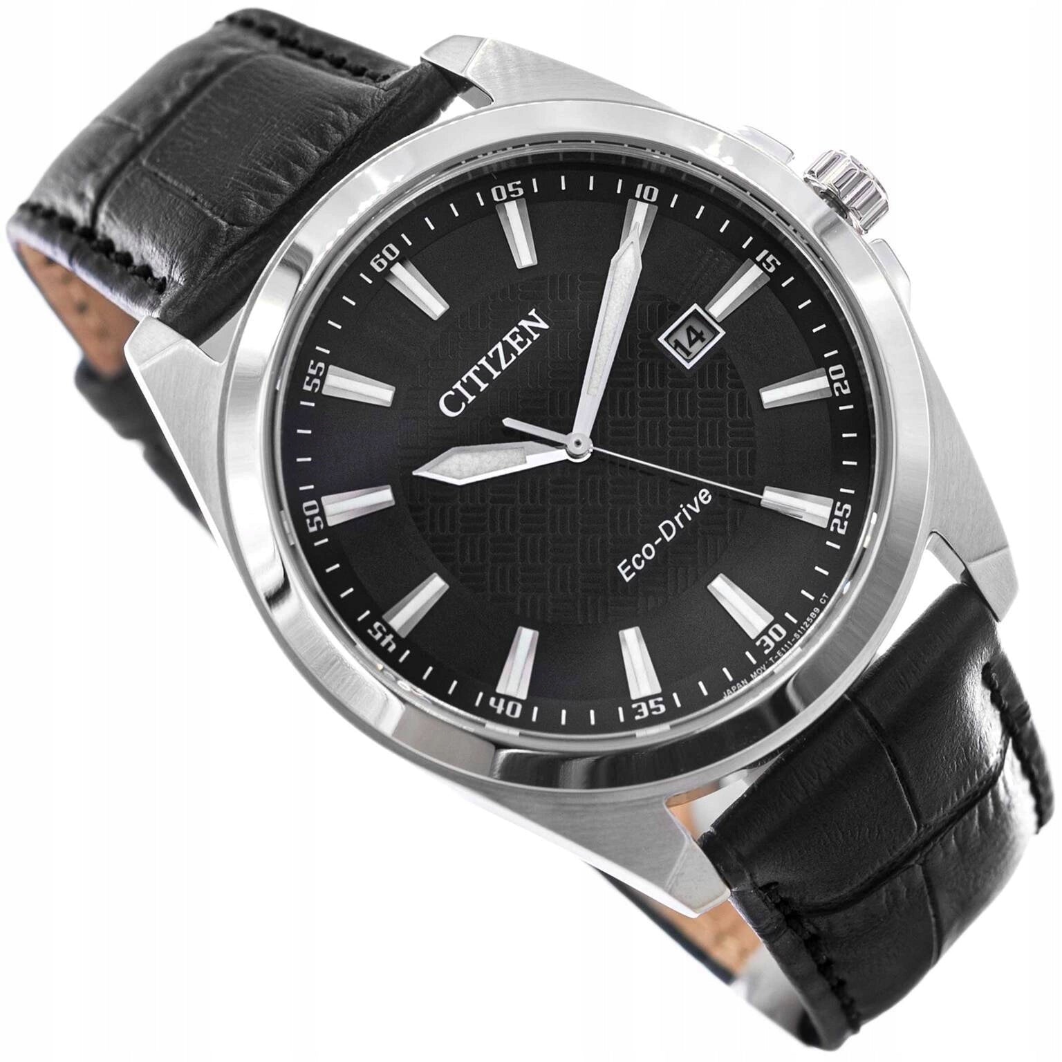 MEN'S WATCH CITIZEN BM7108-14E ECO-DRIVE BLACK ON DATE BAR 100M