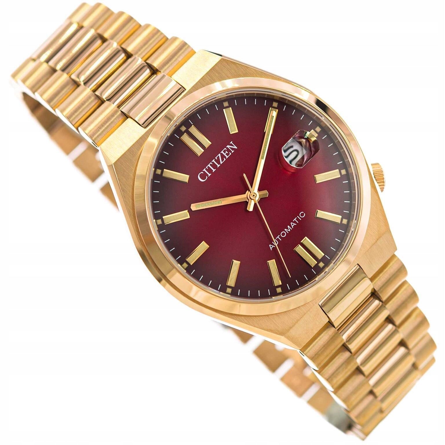 MEN'S WATCH CITIZEN NJ0153-82X AUTOMATIC TSUYOSA GOLD BRACELET DATE