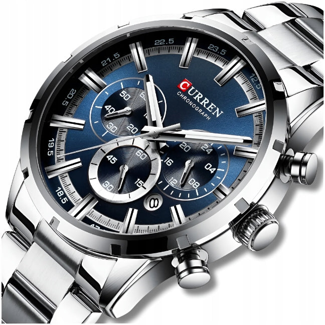 MEN'S WATCH CURREN CLASSIC ELEGANT CHRONOGRAPH DATE 5 COLORS