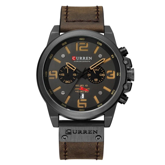 MEN'S WATCH CURREN CLASSIC ELEGANT CHRONOGRAPH DATE 6 COLORS Dial color navy blue