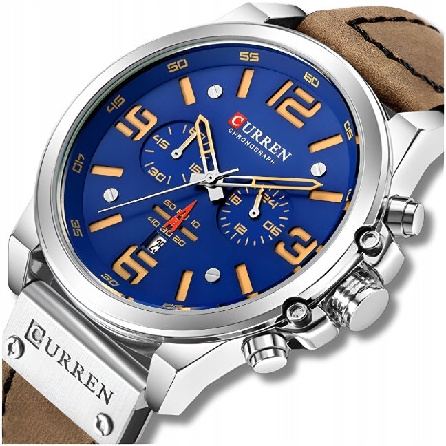 MEN'S WATCH CURREN CLASSIC ELEGANT CHRONOGRAPH DATE 6 COLORS
