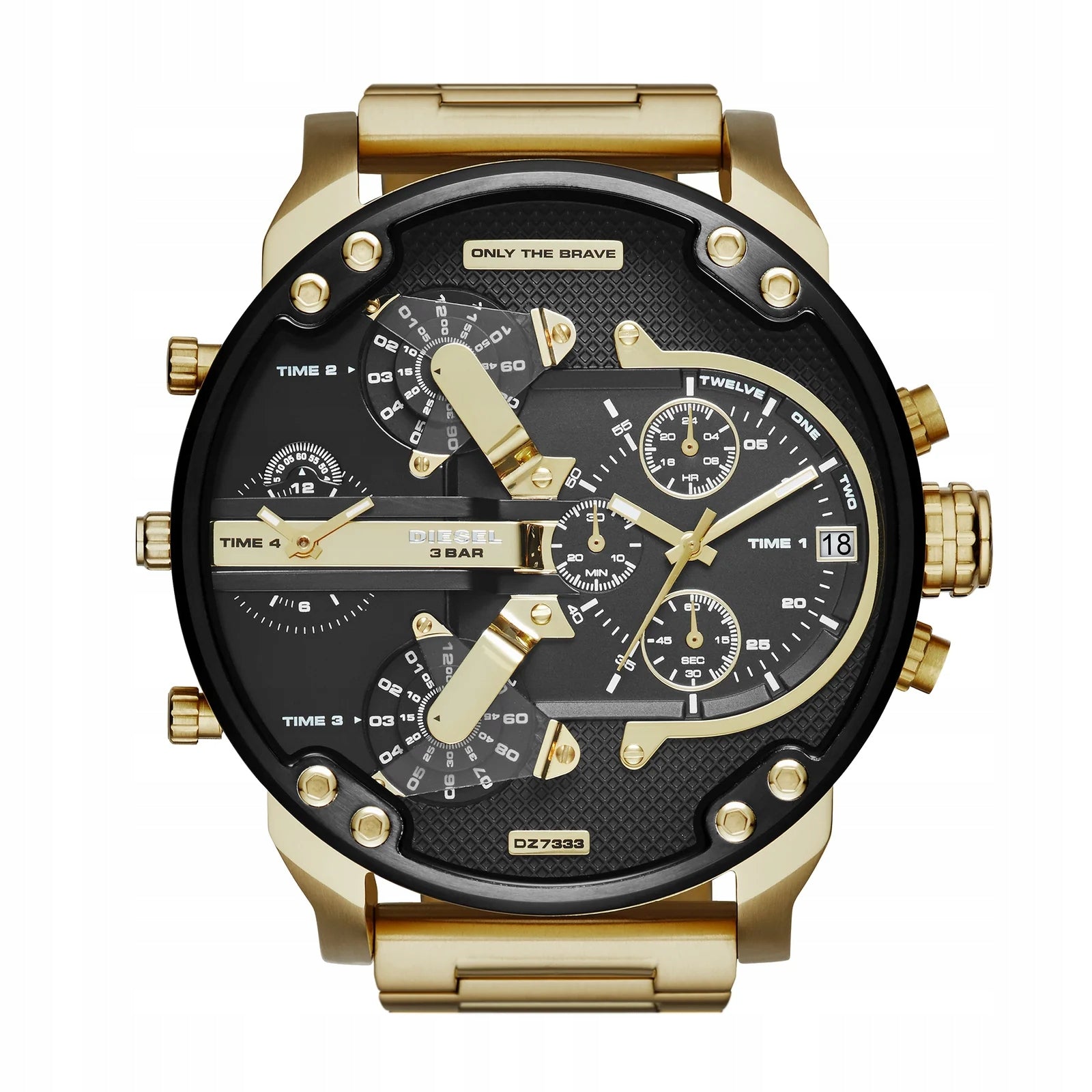 MEN'S WATCH DIESEL DZ7333 MR DADDY 2.0 GOLD ORIGINAL + BOX
