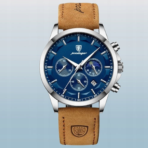 MEN'S WATCH ELEGANT POEDAGAR CHRONOGRAPH BOX INDICATOR DAY/NIGHT Brand no brand