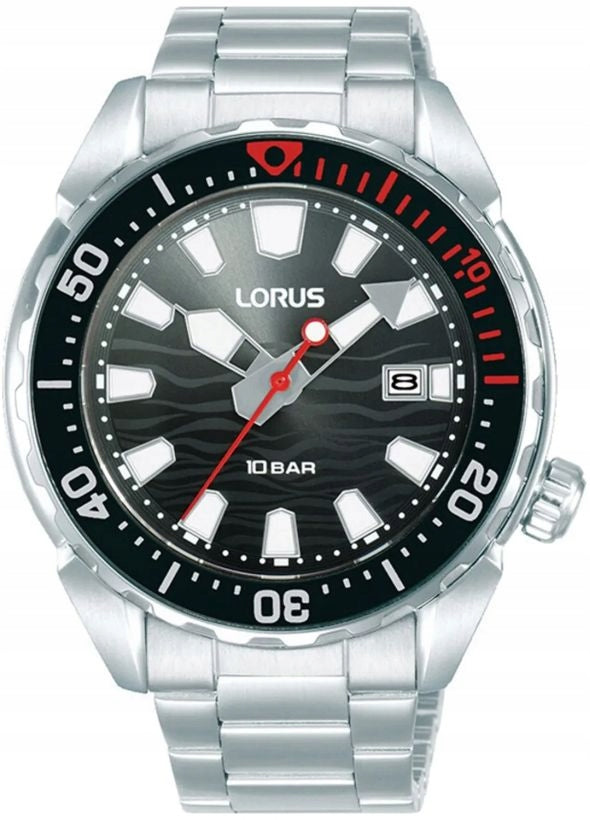MEN'S WATCH LORUS RH945RX9 SPORTS DIVER WITH DATE WR100 STEEL LUMA Ø41mm Manufacturer code LOR RH945RX9