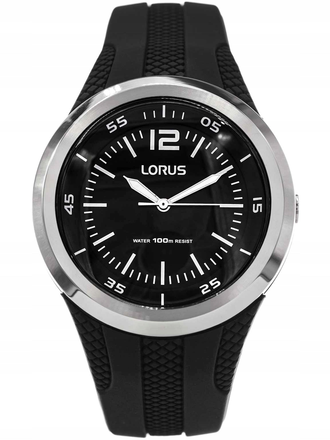 MEN'S WATCH LORUS RRX17EX9 BLACK ON NEOBRITE STRAP WATERPROOF 100M Brand Lorus