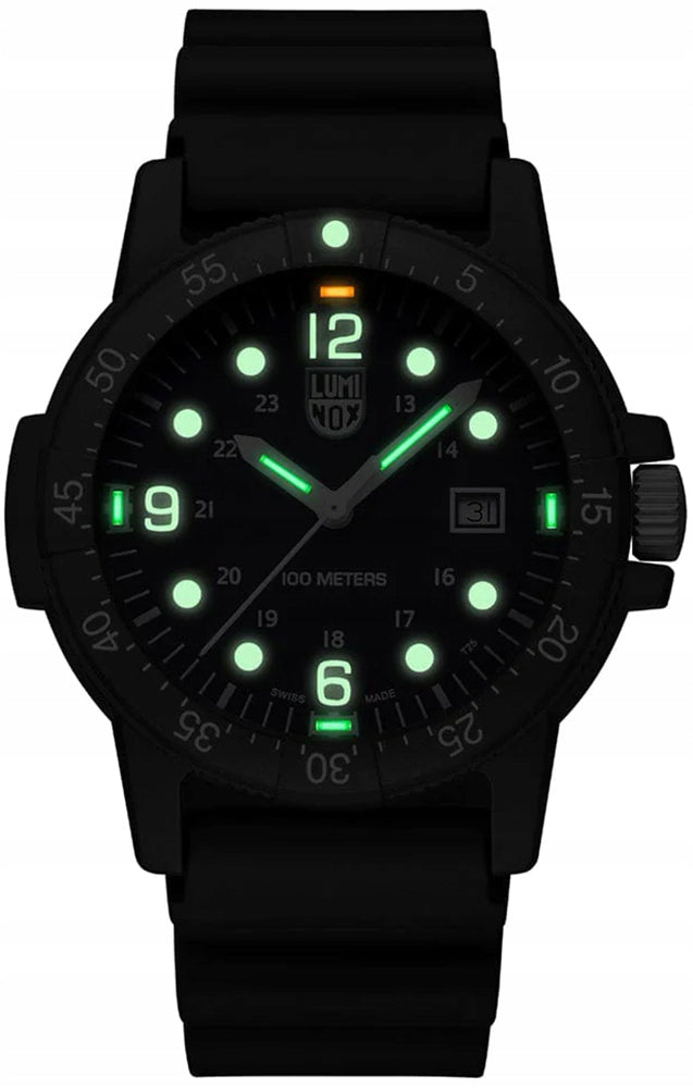 MEN'S WATCH LUMINOX XS.2003 SEA BASS 2000 BLACK ON STRAP 100M DATE Brand LUMINOX