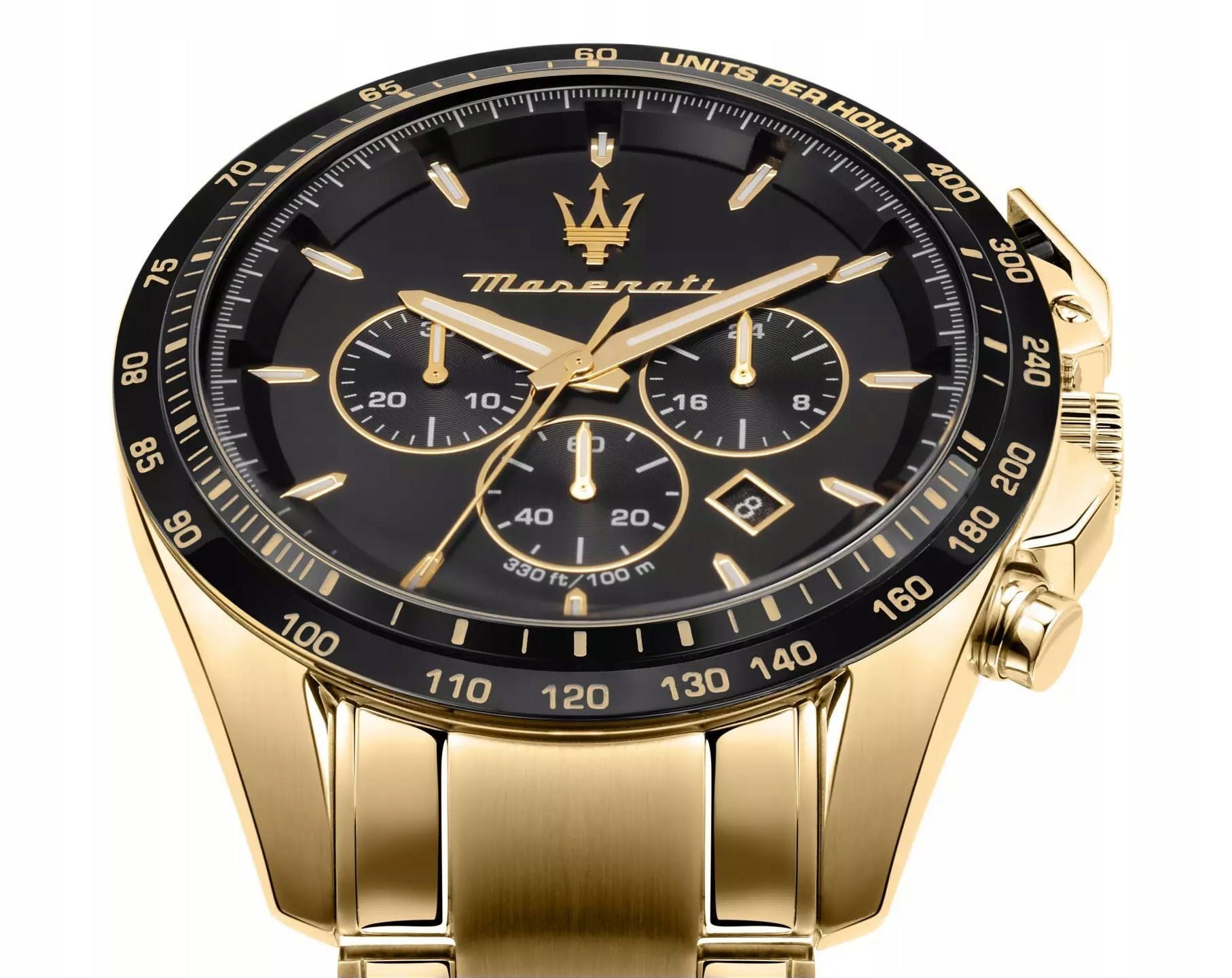 MEN'S WATCH MASERATI TRAGUARDO R8873612041 GOLD ORIGINAL + BOX Brand Maserati