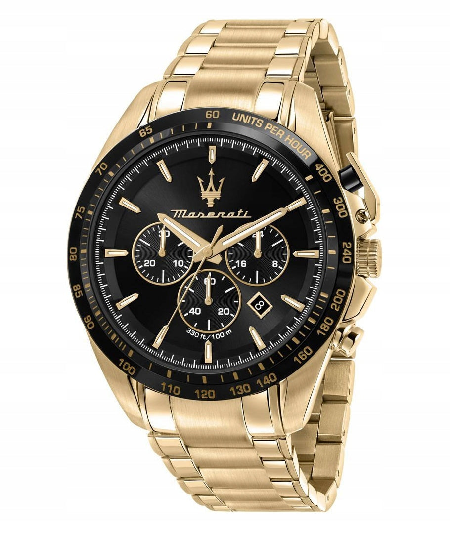 MEN'S WATCH MASERATI TRAGUARDO R8873612041 GOLD ORIGINAL + BOX