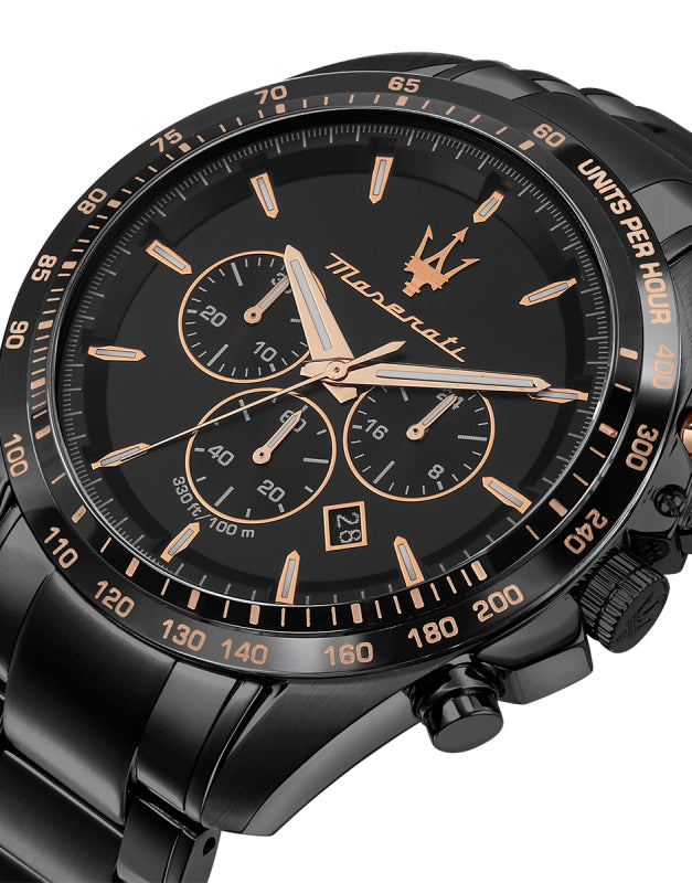 MEN'S WATCH MASERATI TRAGUARDO R8873612048 BLACK ORIGINAL + BOX Brand Maserati