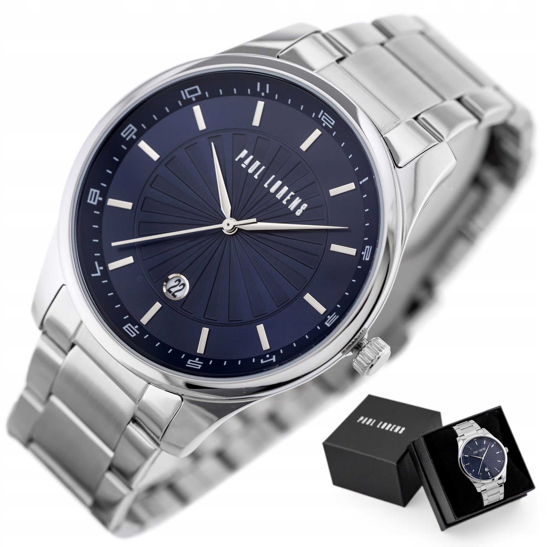 MEN'S WATCH PAUL LORENS DRAKEN +GRAWER GIFT SET DATE