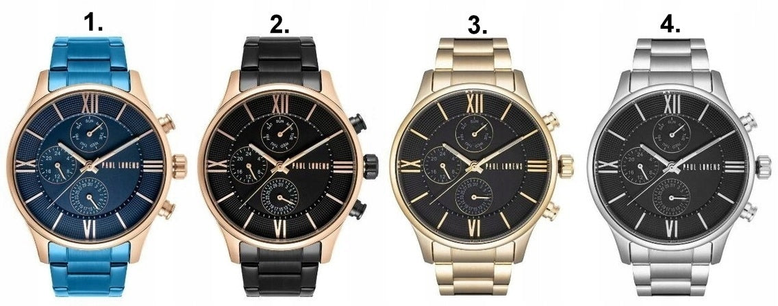 MEN'S WATCH PAUL LORENS EXCLUSIVE +GRAVER CHRONOGRAPH GIFT SET Brand Paul Lorens