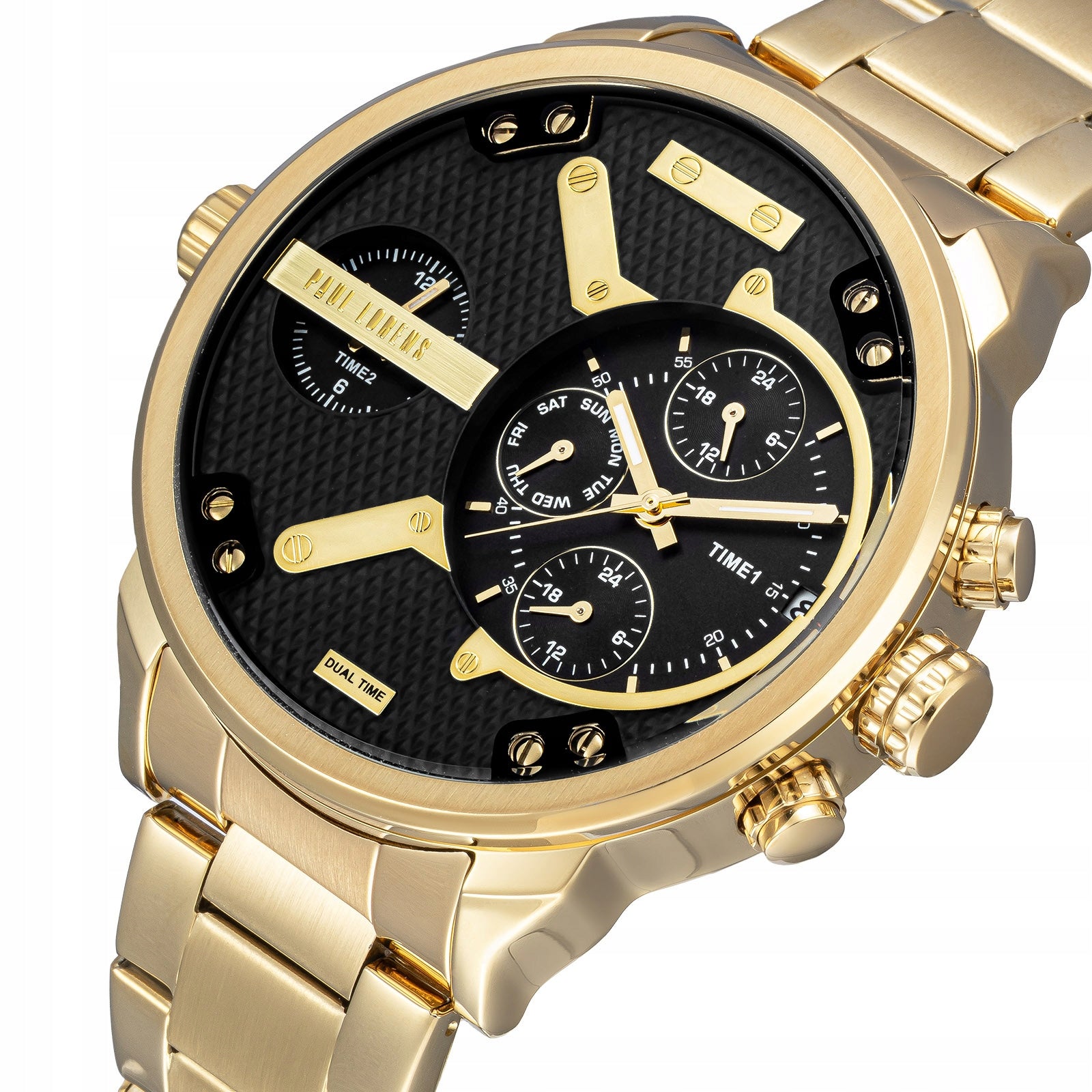 MEN'S WATCH PAUL LORENS - PL20021B-1D1 + BOX + ENGRAVING Brand Paul Lorens