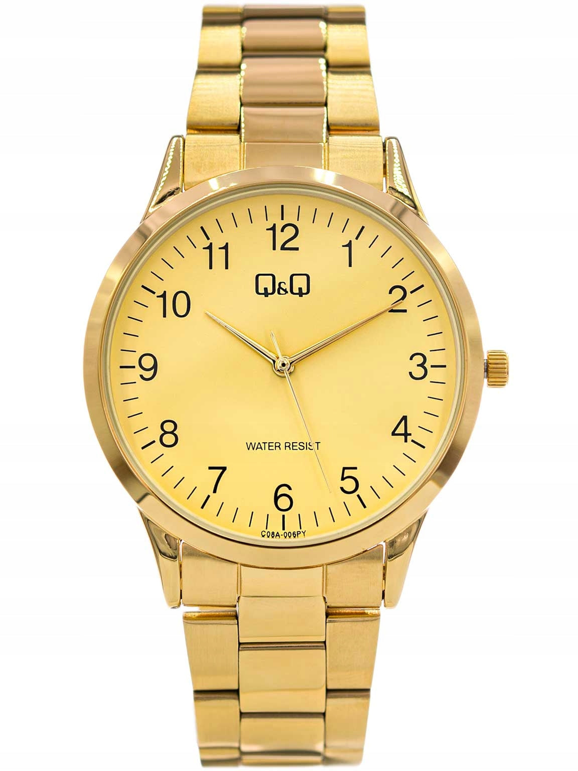 MEN'S WATCH QQ C08A-006PY GOLD ON BRACELET CLASSIC FASHIONABLE ELEGANT Brand Q&Q