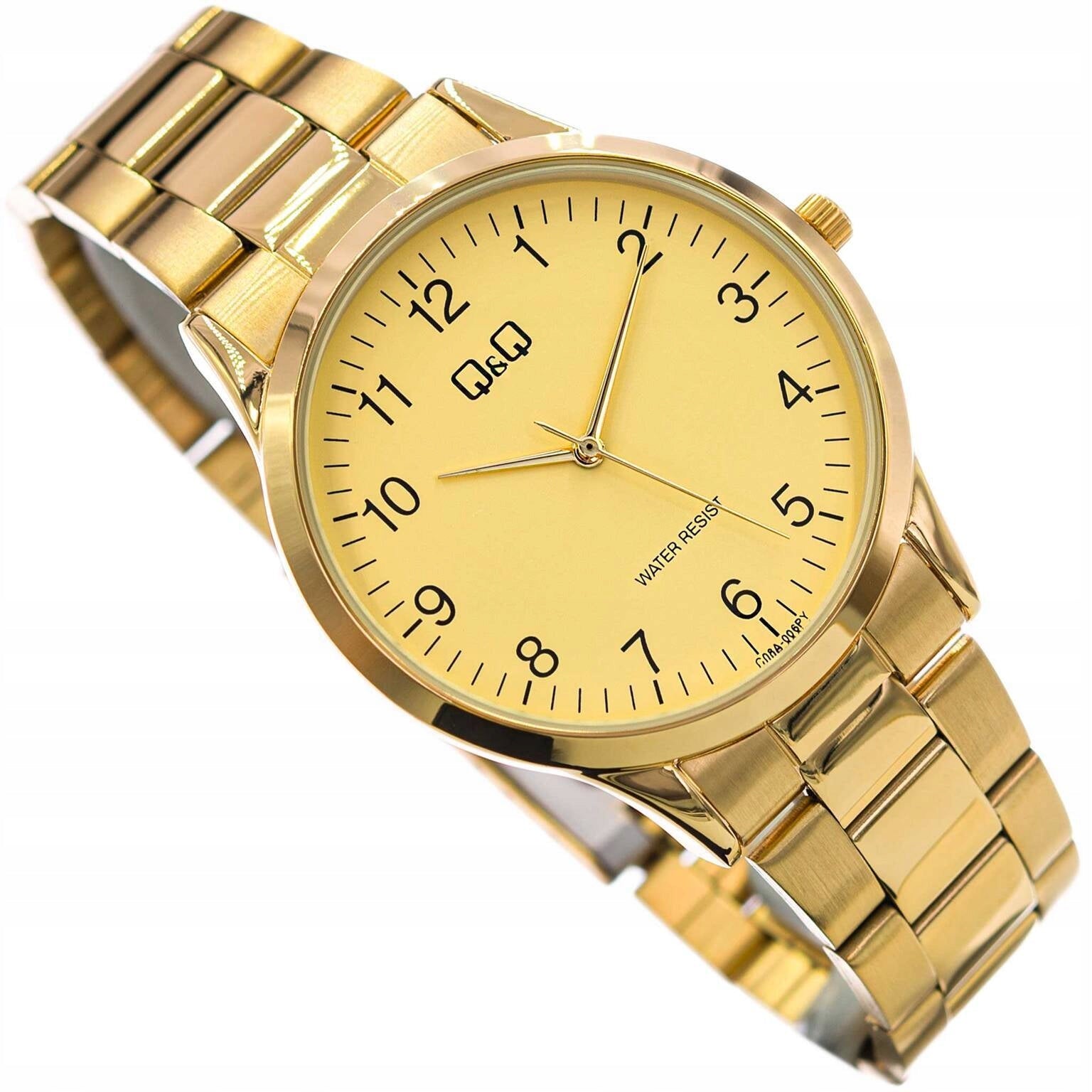 MEN'S WATCH QQ C08A-006PY GOLD ON BRACELET CLASSIC FASHIONABLE ELEGANT
