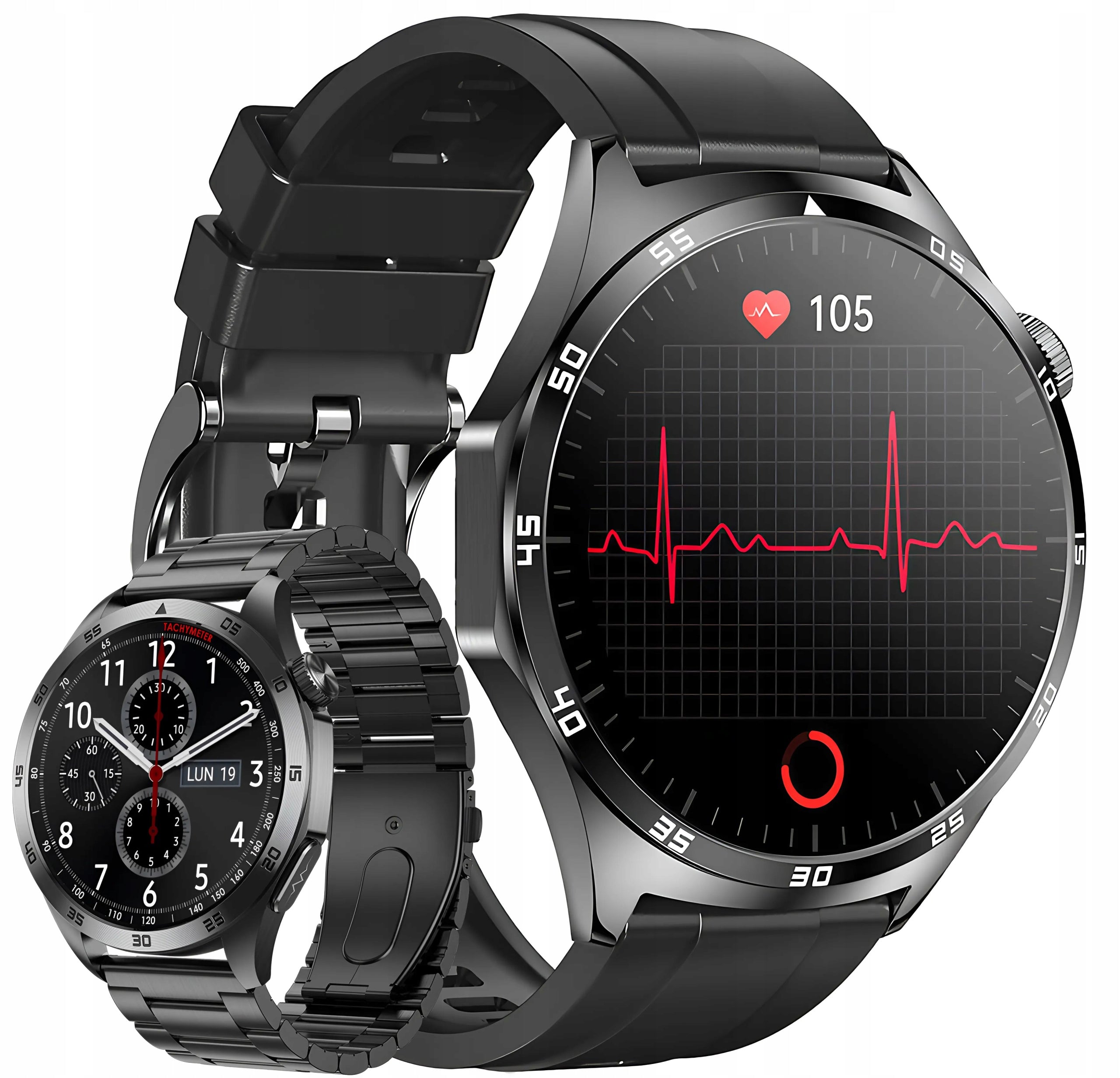 MEN'S WATCH SMARTWATCH AMOLED 466x466 ECG GLUCOSE PRESSURE TEMPERATURE