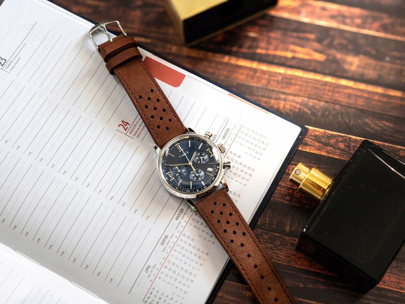 MEN'S WATCH TIMEX TW2W10200 MARLIN ON STRAP BROWN DATE CHRONOGRAPH Brand Timex