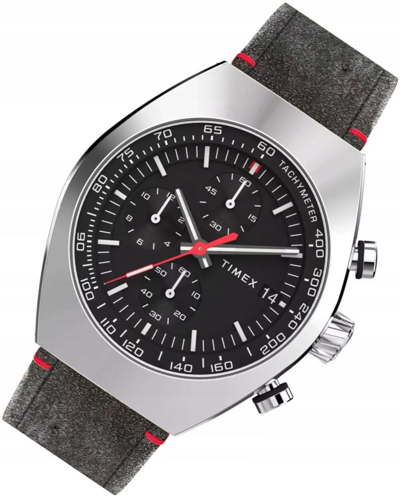 MEN'S WATCH TIMEX TW2W50000 TREND LEGACY TONNEAU CHRONOGRAPH TACHYMETER BOX