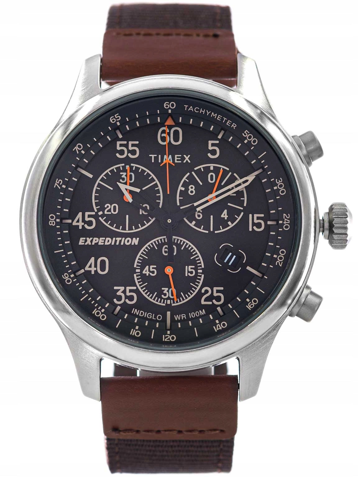 MEN'S WATCH TIMEX TW4B26800 EXPEDITION BROWN CHRONOGRAPH 100M Brand Timex