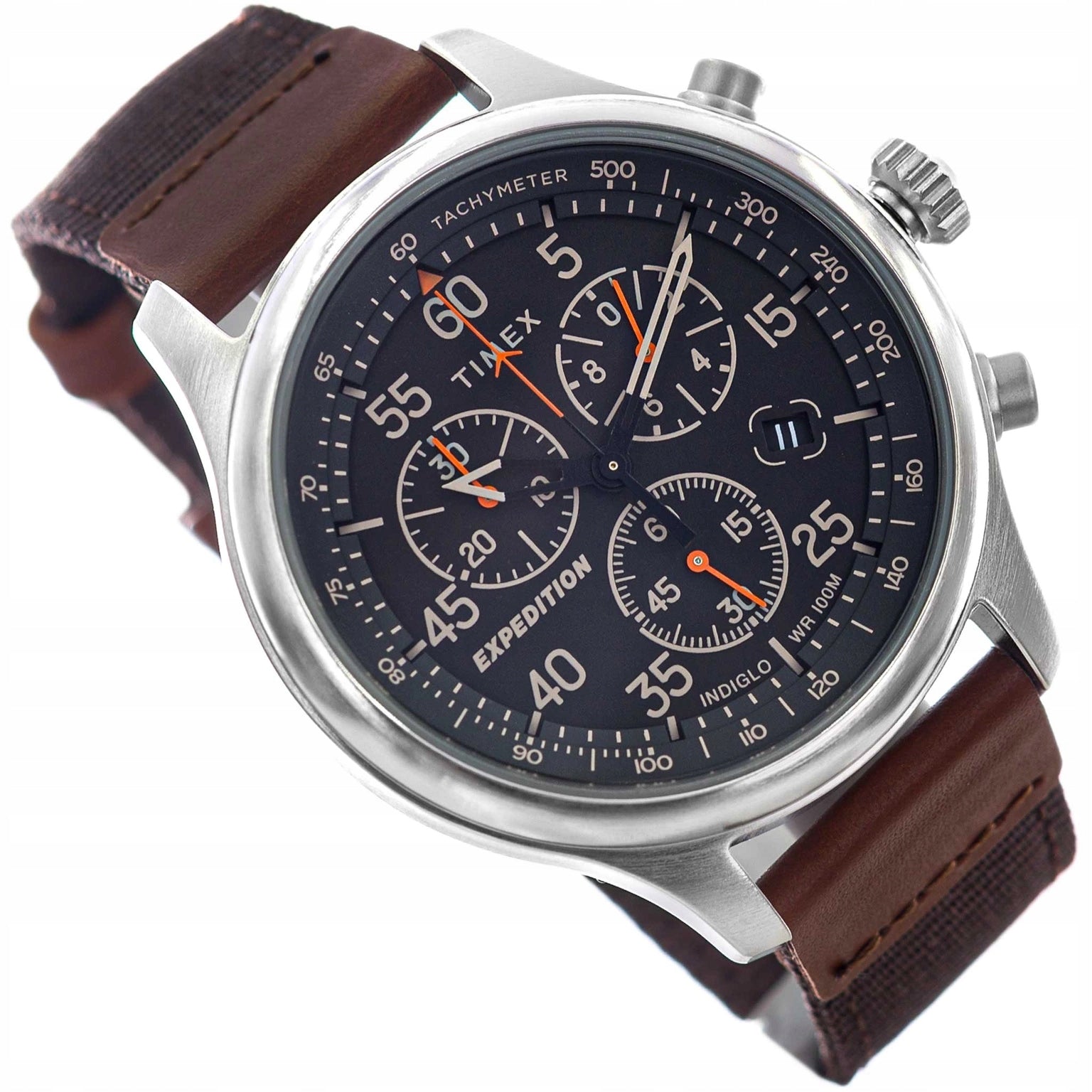 MEN'S WATCH TIMEX TW4B26800 EXPEDITION BROWN CHRONOGRAPH 100M