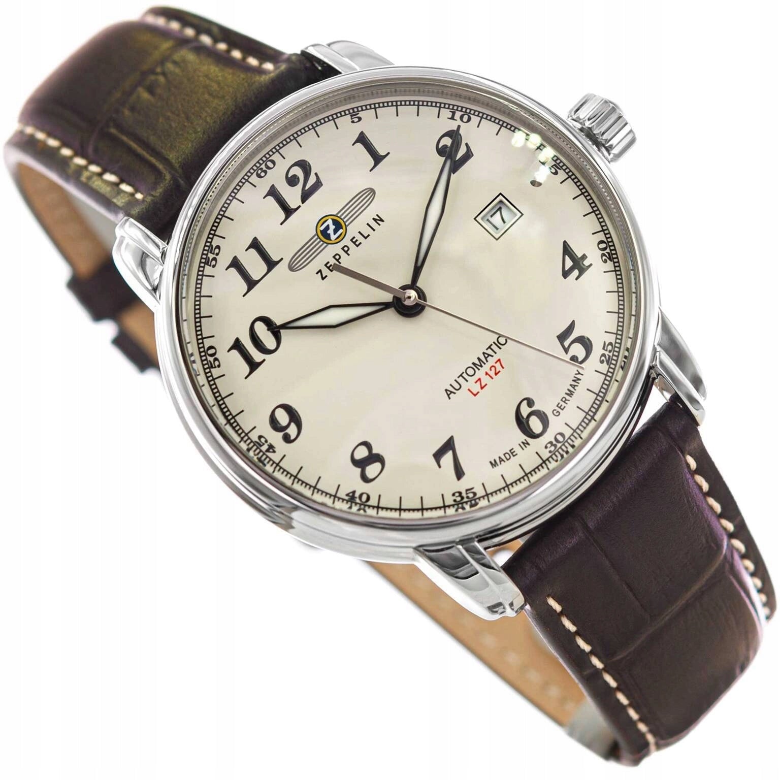 MEN'S WATCH ZEPPELIN 7656-5 LZ127 BROWN ON STRAP