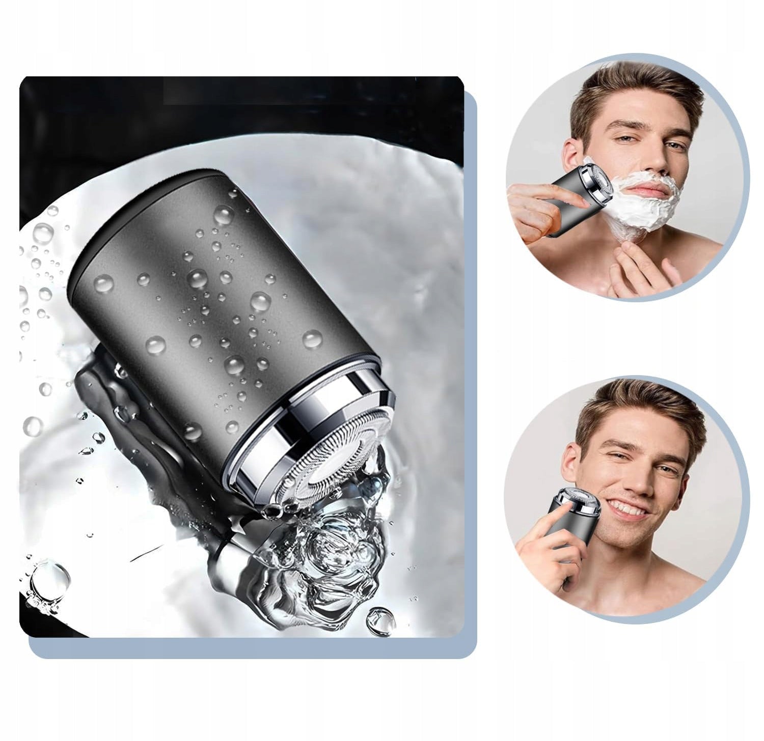 MEN'S WATERPROOF ELECTRIC SHAVER FOR HAIR REMOVAL Charging time 90 min
