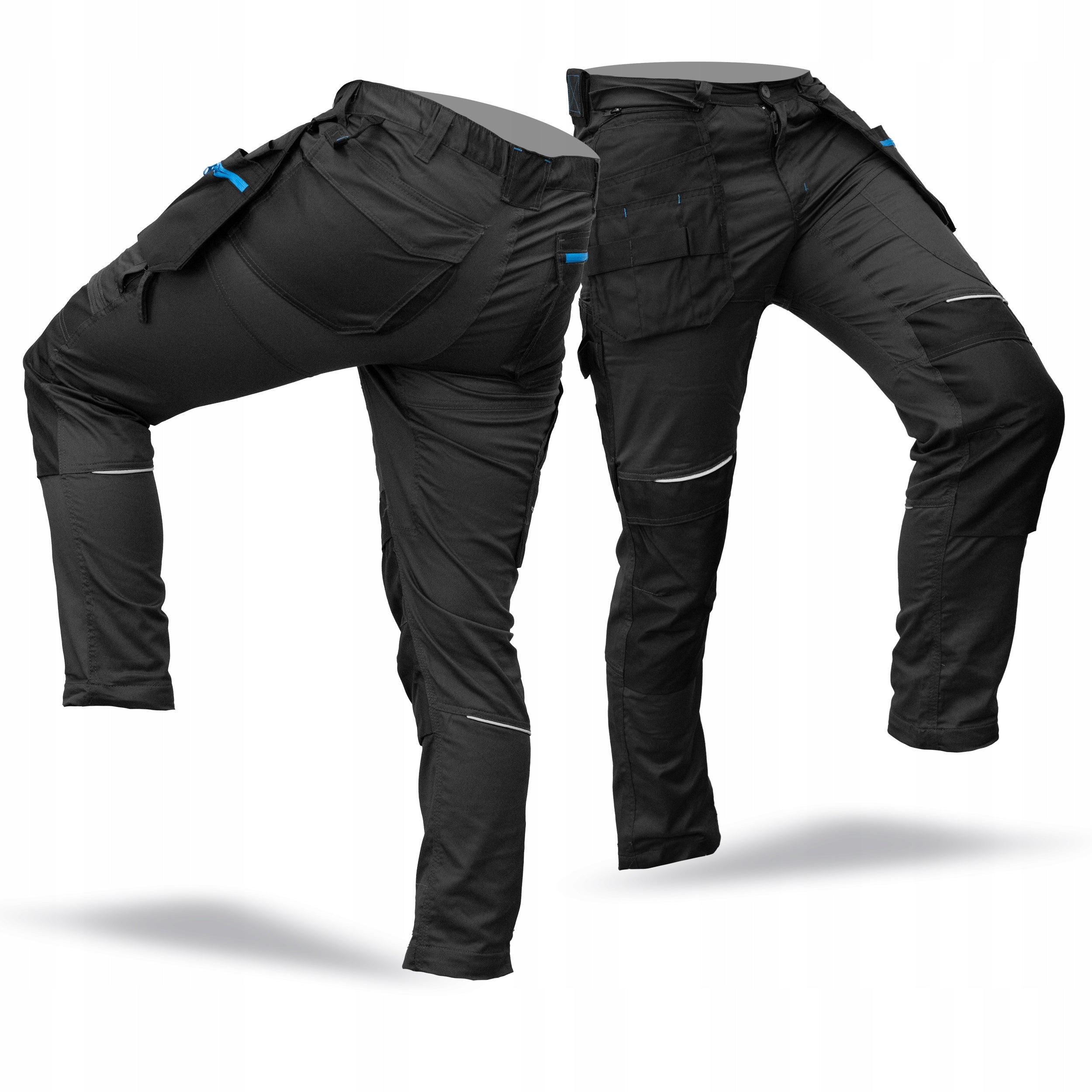 MEN'S WORK TROUSERS FOR BELT ELASTIC PROTECTIVE COMFORTABLE MANY POCKETS EAN (GTIN) 5907269099552