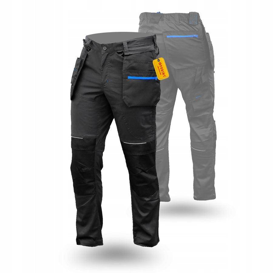 MEN'S WORK TROUSERS FOR BELT ELASTIC PROTECTIVE COMFORTABLE MANY POCKETS Manufacturer code SPODNIE ROBOCZE MĘSKIE ELASTYCZNE