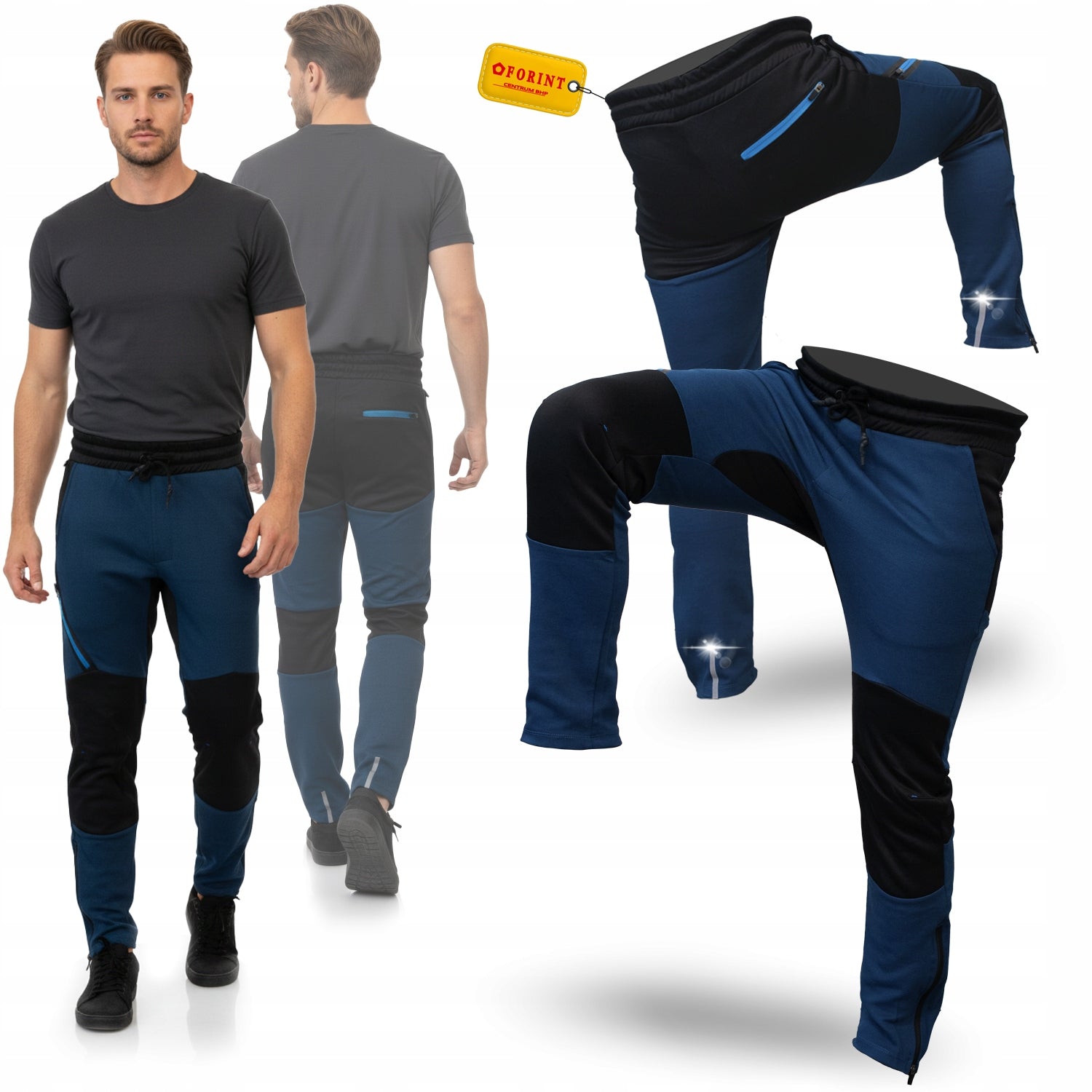 MEN'S WORK TROUSERS TO THE WAIST ELASTIC TRACKSUITS STRONG COMFORTABLE BHP