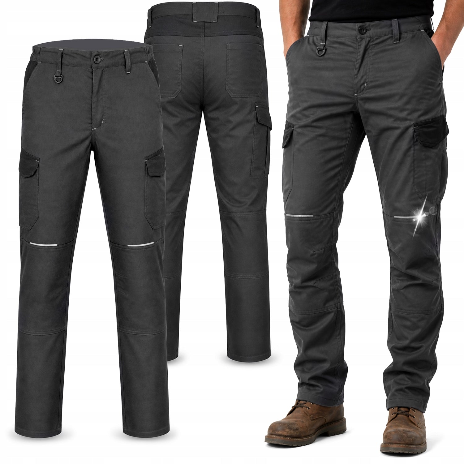 MEN'S WORK TROUSERS TO THE WAIST LONG COMFORTABLE SLIM SUMMER TROUSERS