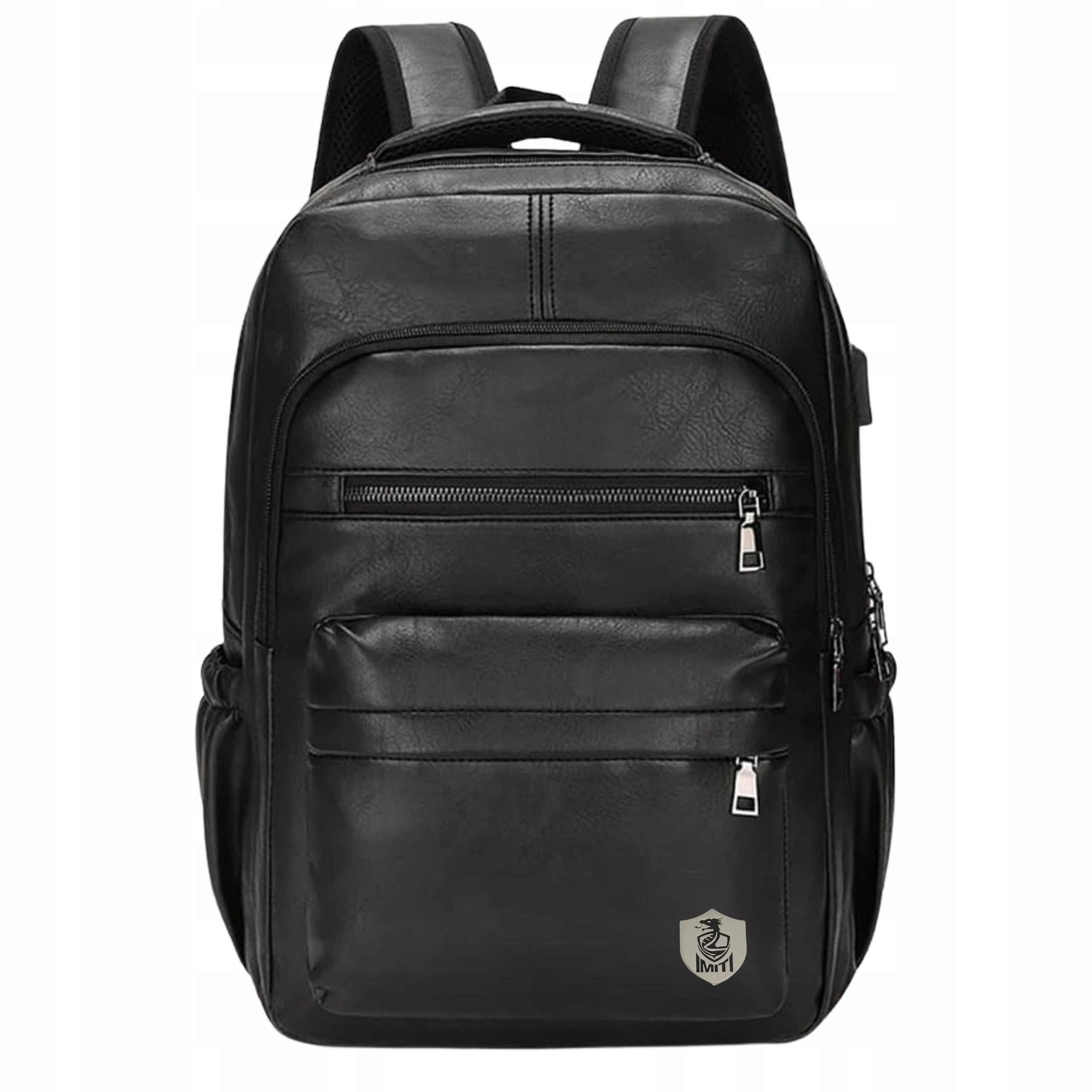 MEN'S YOUTH LAPTOP BACKPACK CITY SCHOOL USB FOR WORK FAUX LEATHER Kind city