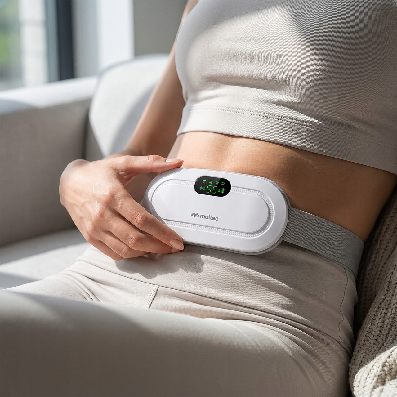 MENSTRUAL BELT FOR MENSTRUAL PAIN VIBRATING WARMING MASSAGER Packaging status original