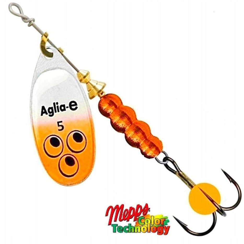 MEPPS AGLIA E-BRITE ORANGE SILVER No. 5-13g THE ORIGINAL WORLD'S #1 LURE