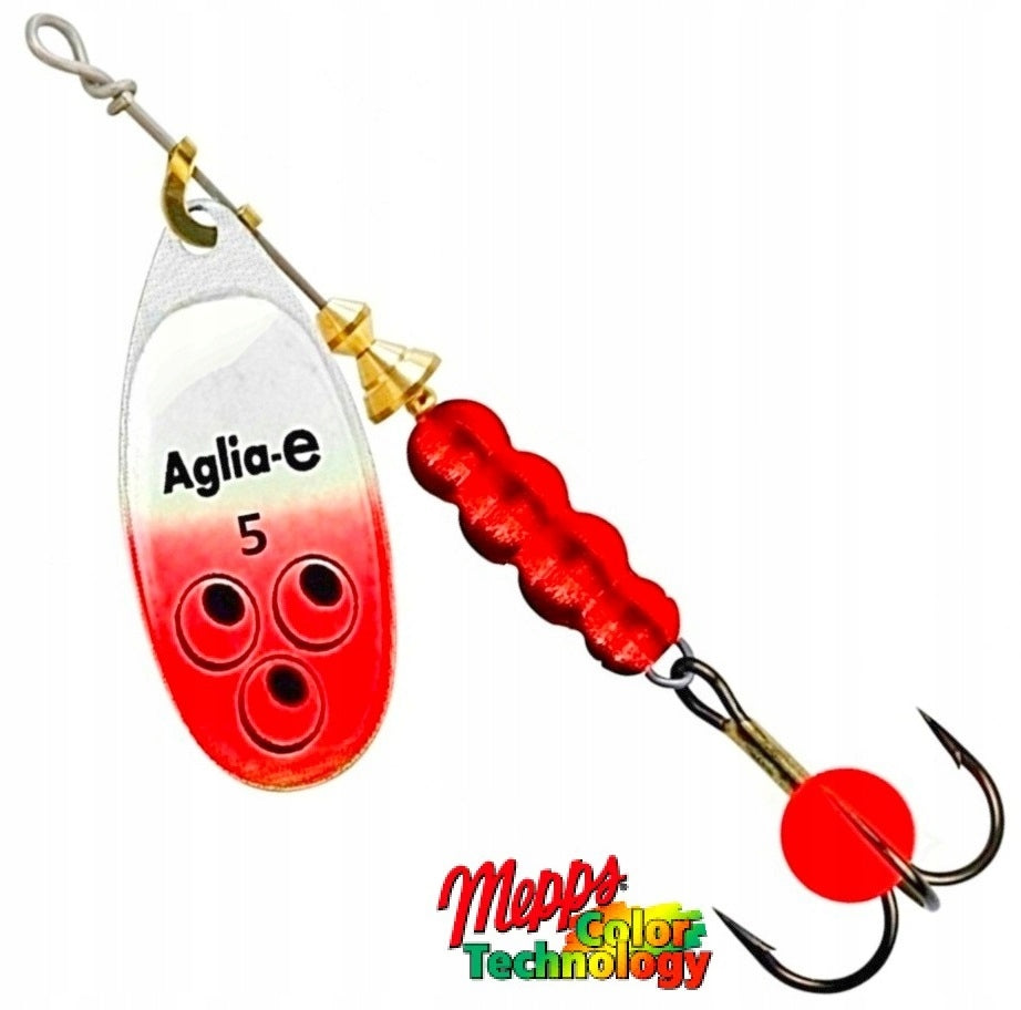MEPPS AGLIA E-BRITE RED SILVER Nr.5-13g THE ORIGINAL WORLD'S #1 LURE