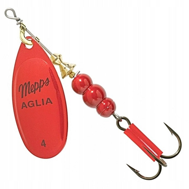 MEPPS AGLIA PLATINIUM RED / SILVER Nr.4 / 9 gr ORIGINAL WORLD'S #1 LURE