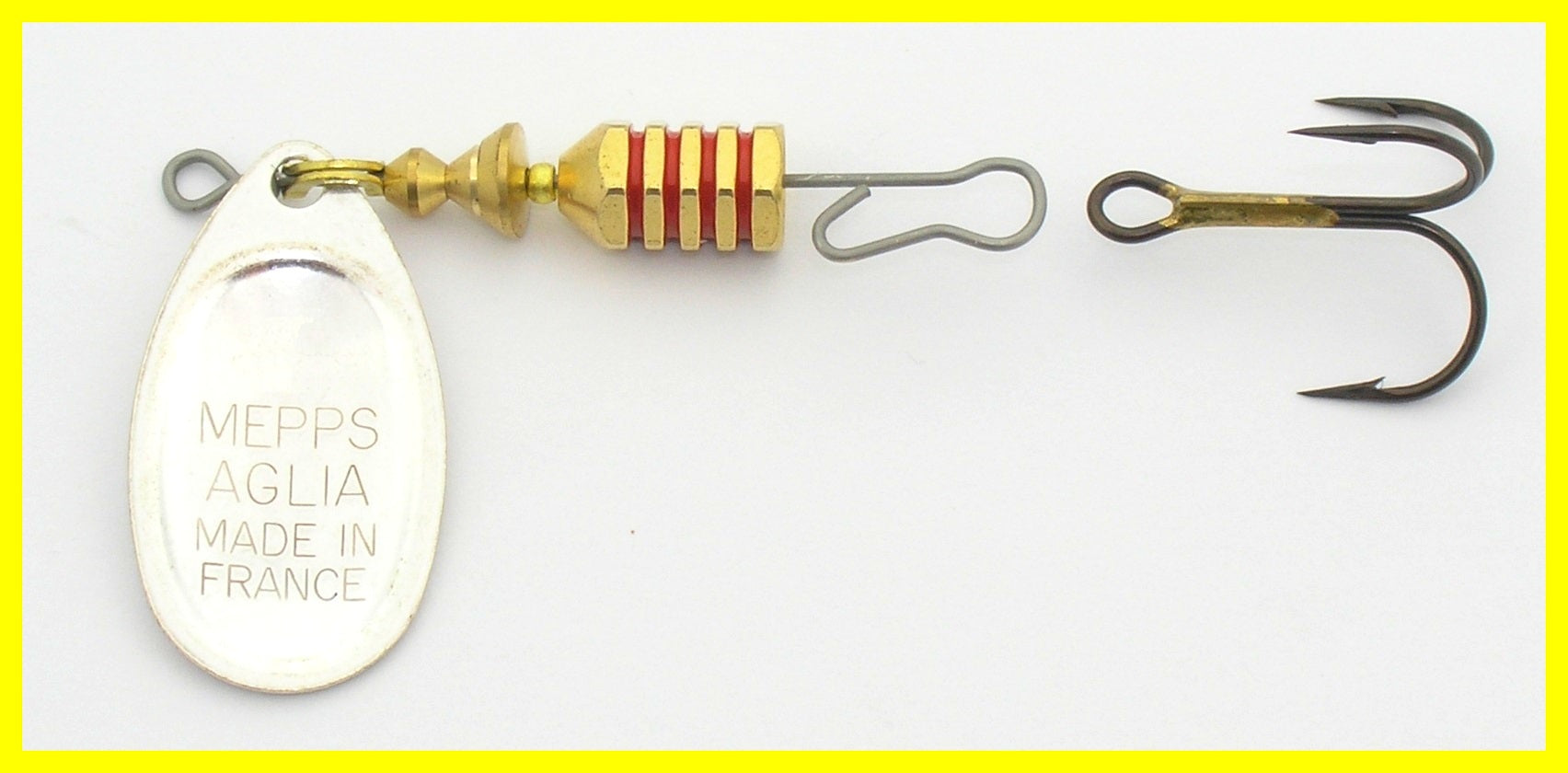 MEPPS AGLIA TW SILVER No. 4 / 8.5 gr THE ORIGINAL PACKED WORLD'S #1 LURE Brand Mepps