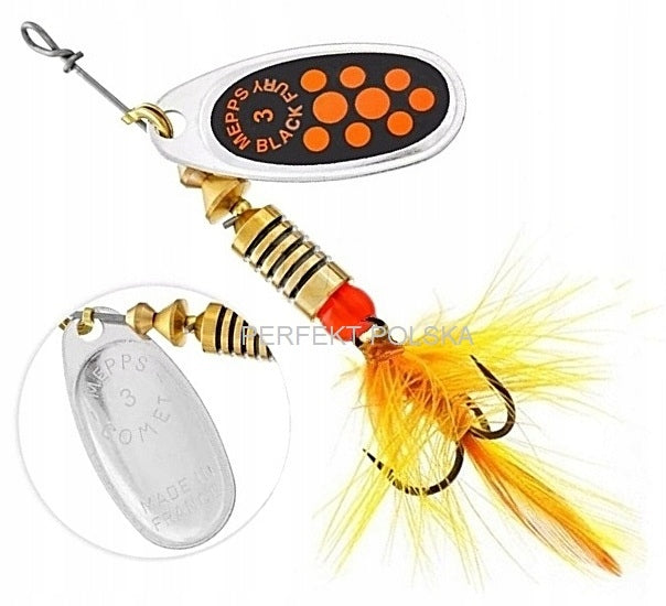 MEPPS BLACK FURY FLY SILVER ORANGE N.3 - 6.5g THE ORIGINAL WORLD'S #1 LURE
