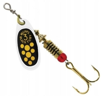 MEPPS BLACK FURY JAUNE SILVER Nr.3 - 6,5,5g THE ORIGINAL WORLD'S #1 LURE