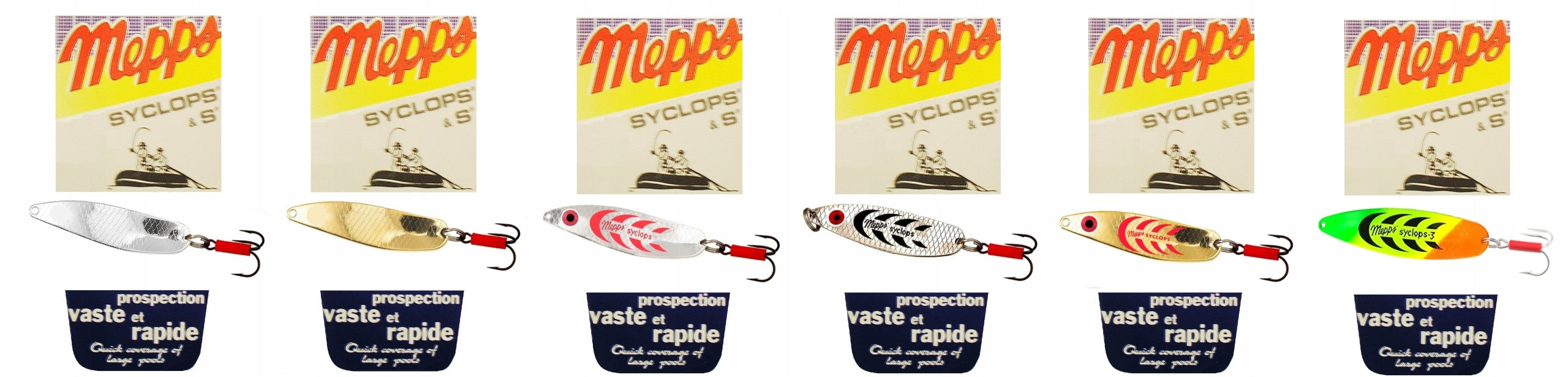 MEPPS SYCLOPS SILVER BLACK 2' 7.5cm 17g THE ORIGINAL PACKED WORLD'S #1 LURE Brand Mepps