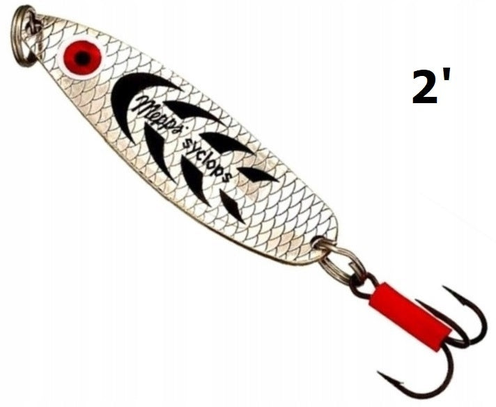 MEPPS SYCLOPS SILVER BLACK 2' 7.5cm 17g THE ORIGINAL PACKED WORLD'S #1 LURE