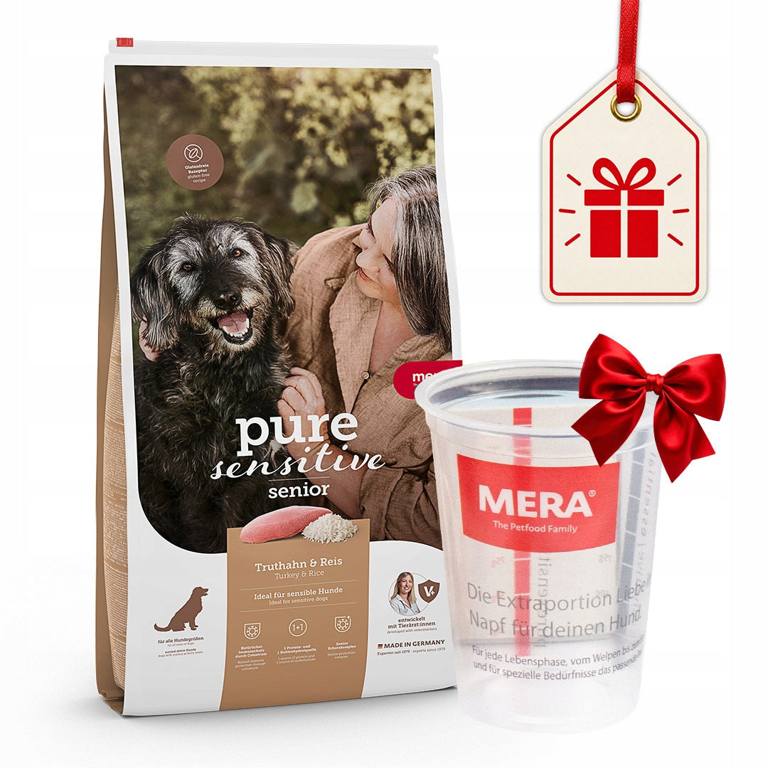 MERA Pure Sensitive Senior with Turkey and Rice Dry Dog Food 12,5 kg