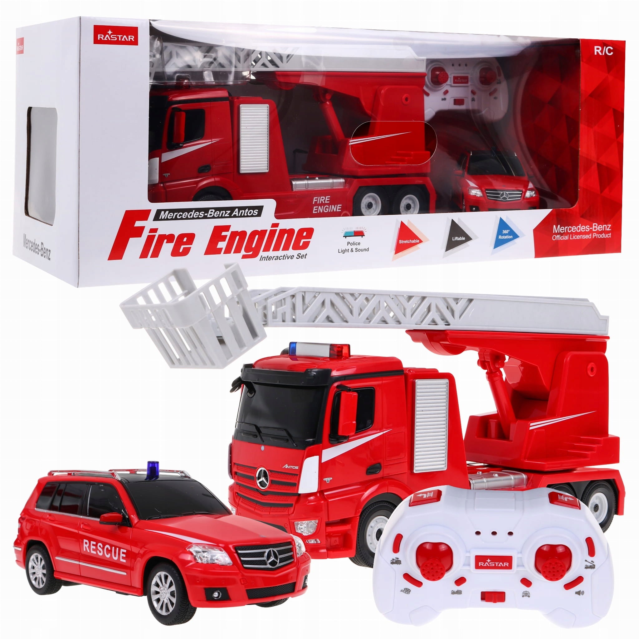 Kontrolliertes Auto Feuerwehrauto Rastar Mercedes-Benz 1:24 