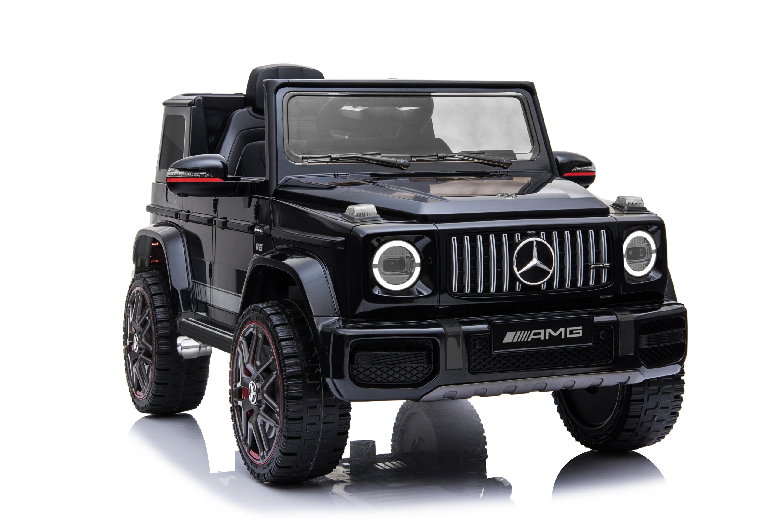 MERCEDES G class AUTO BATTERY REMOTE CONTROL Leather SOFT WHEELS Eva 4x4 BLACK