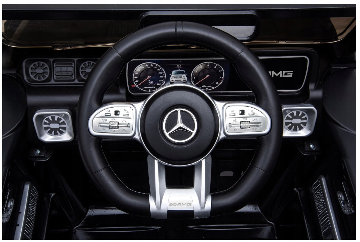 MERCEDES G63 AUTO BATTERY OPERATED LEATHER REMOTE CONTROL 12V7Ah CAR 4-ENGINES 4x4 Information regarding product safety and compliance For use under direct adult supervision